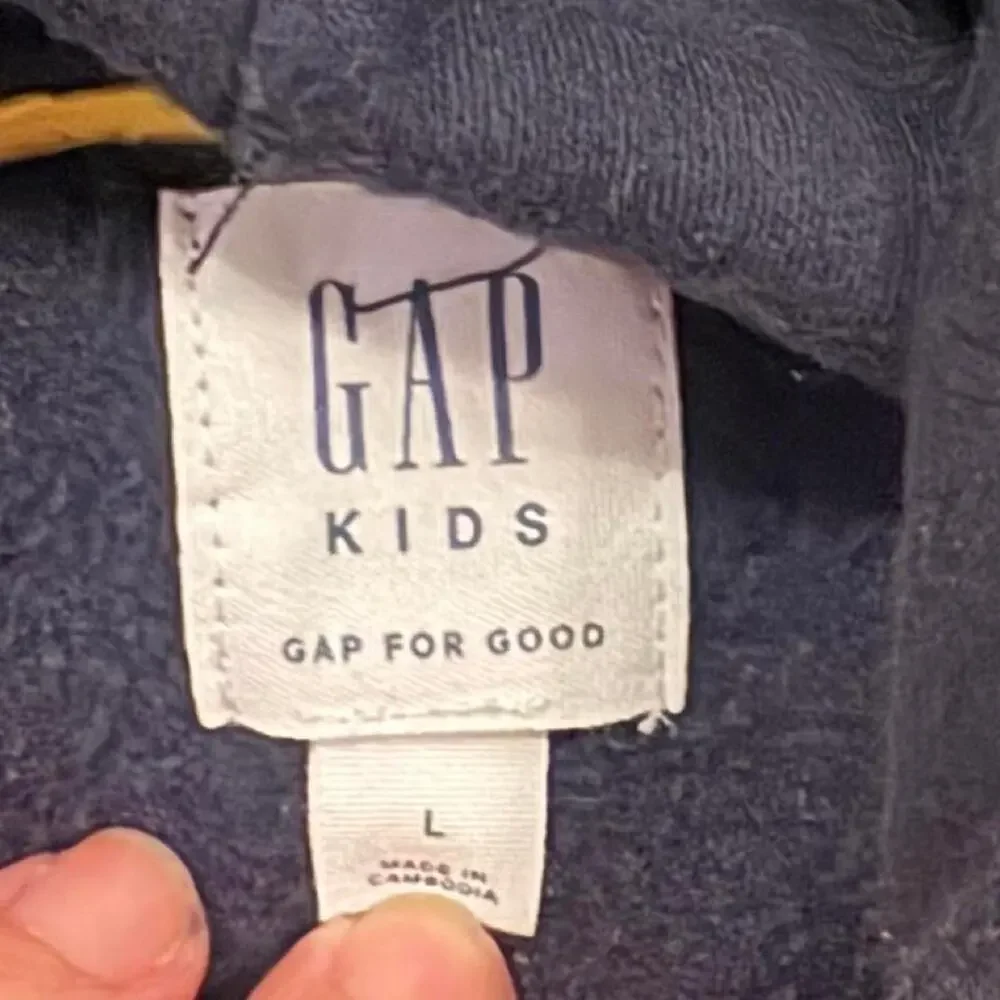 Vintage style navy blue gap hoodie kids size large